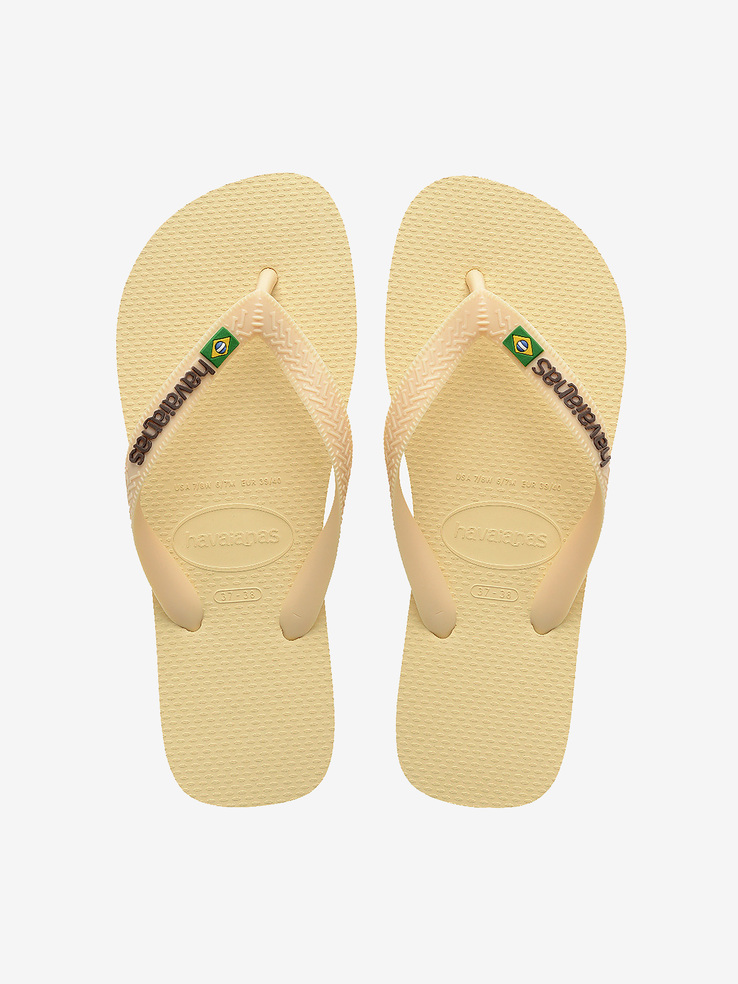 KLAPKI HAVAIANAS HAV BRASIL LOGO BUTTERCREAM