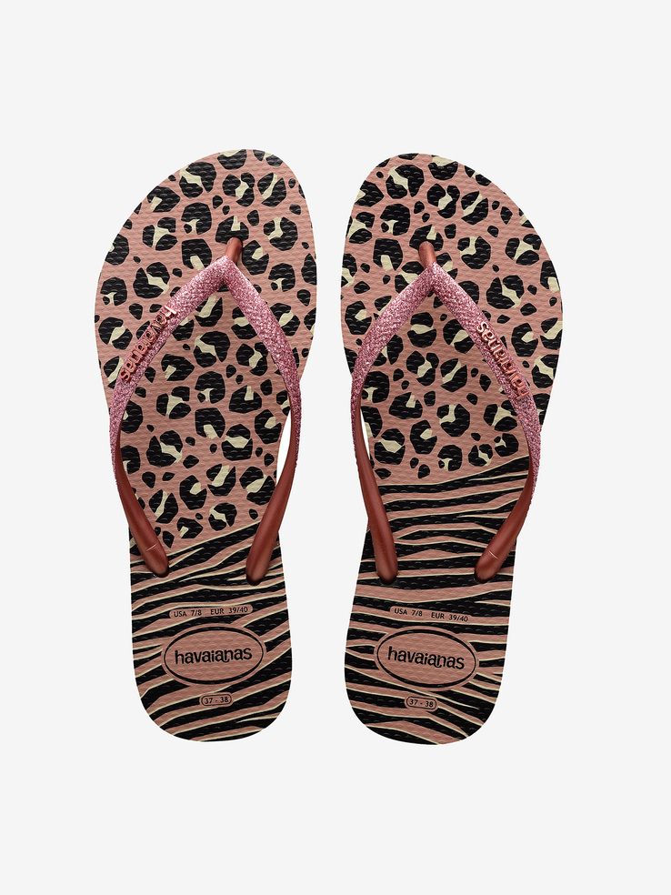 KLAPKI HAVAIANAS HAV SLIM ANIMALS MIX BLACK/GOLD