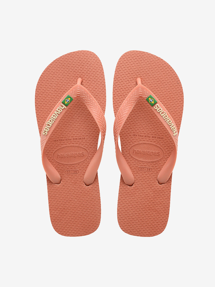 KLAPKI HAVAIANAS HAV BRASIL LOGO PINK CLAY