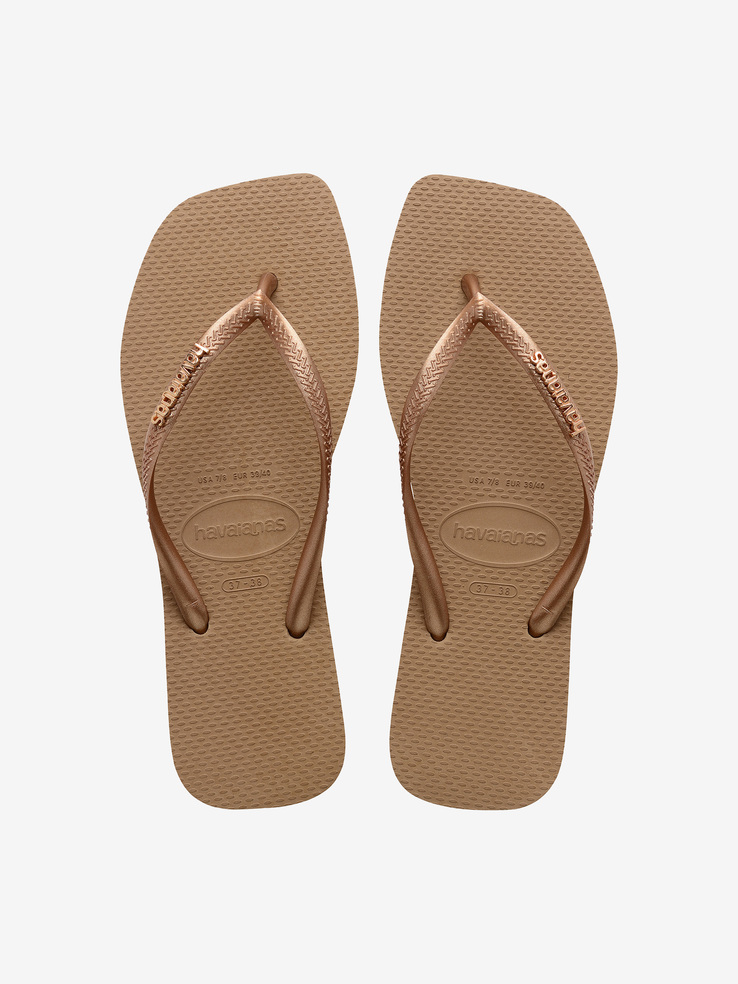 KLAPKI HAVAIANAS HAV SLIM SQUARE LOGO ROSE GOLD