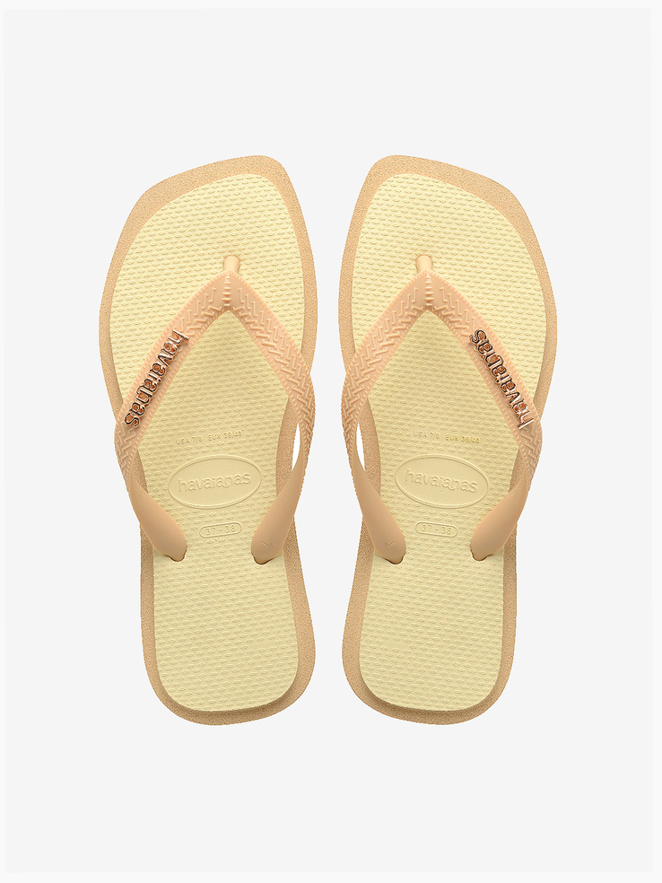 KLAPKI HAVAIANAS HAV TOP SQUARE FUSION GOLDEN