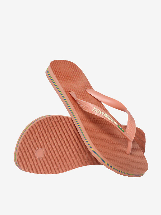 KLAPKI HAVAIANAS HAV BRASIL LOGO PINK CLAY