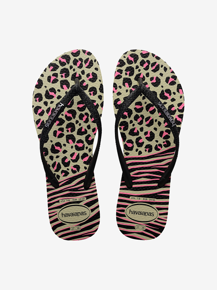 KLAPKI HAVAIANAS HAV SLIM ANIMAL MIX BLACK/GREY
