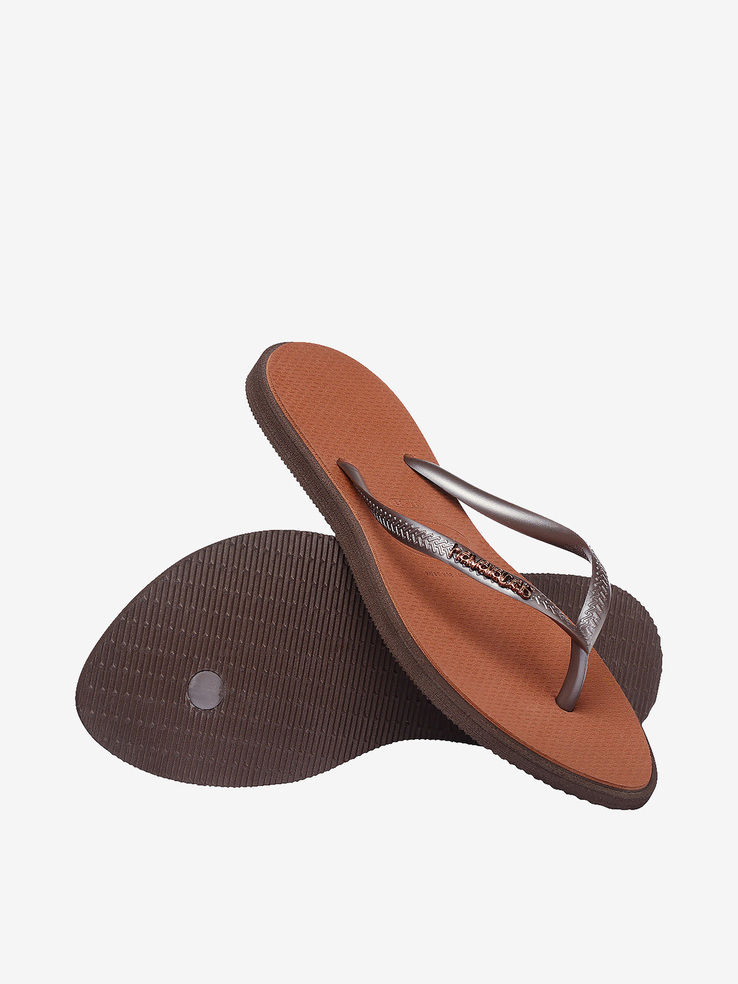 KLAPKI HAVAIANAS HAV SLIM POINT DARK BROWN