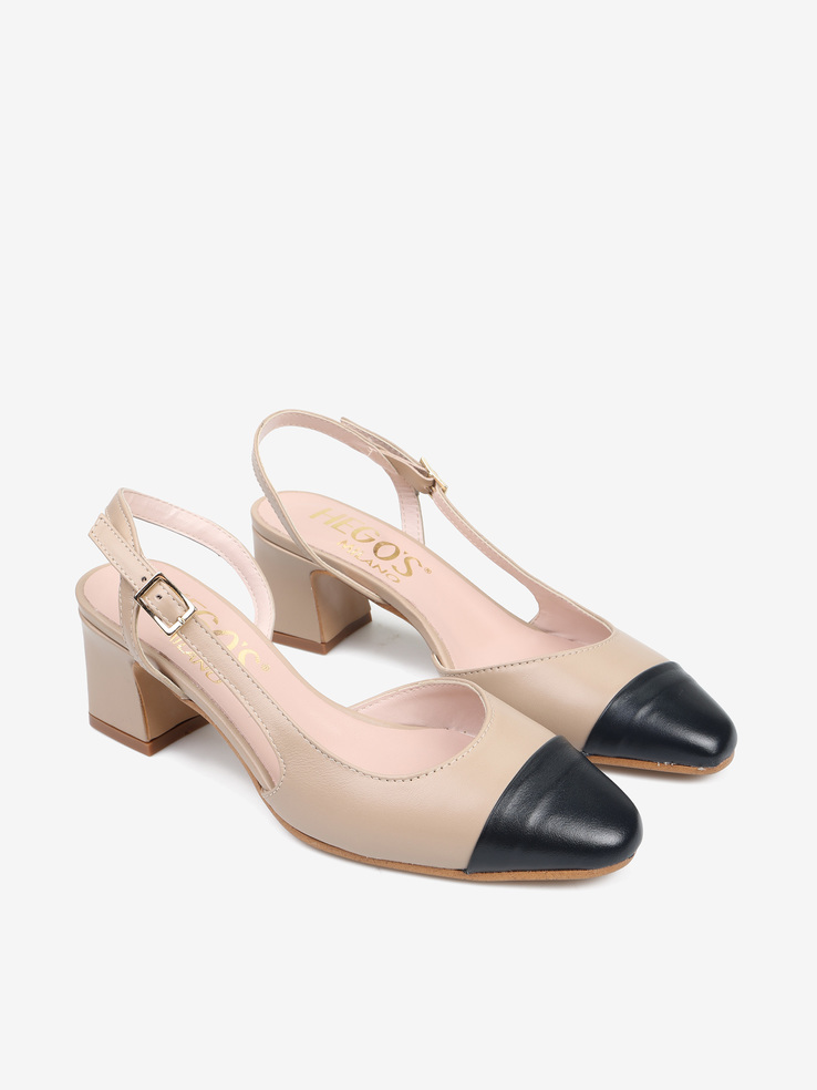 CZÓŁENKA HEGO'S Milano 1350D VITELLO NOCCIOLA/NERO