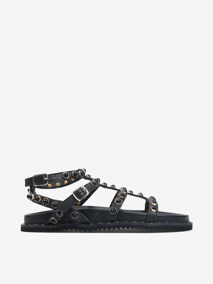 SANDAŁY HEGO'S Milano 4073 NAPPA BLACK