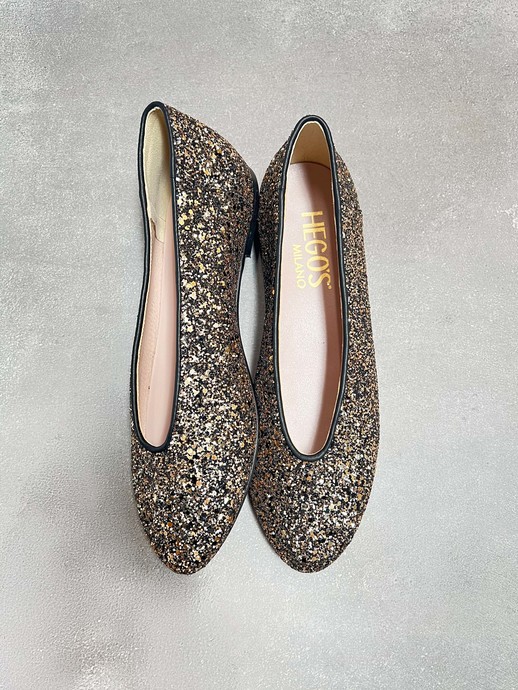 BALERINY HEGO'S Milano 1868 GLITTER PIRITE