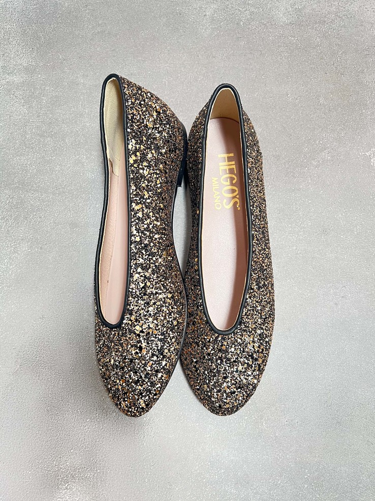 BALERINY HEGO'S Milano 1868 GLITTER PIRITE