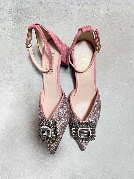 CZÓŁENKA HEGO'S Milano 1750 GLITTER 079 VIOLA