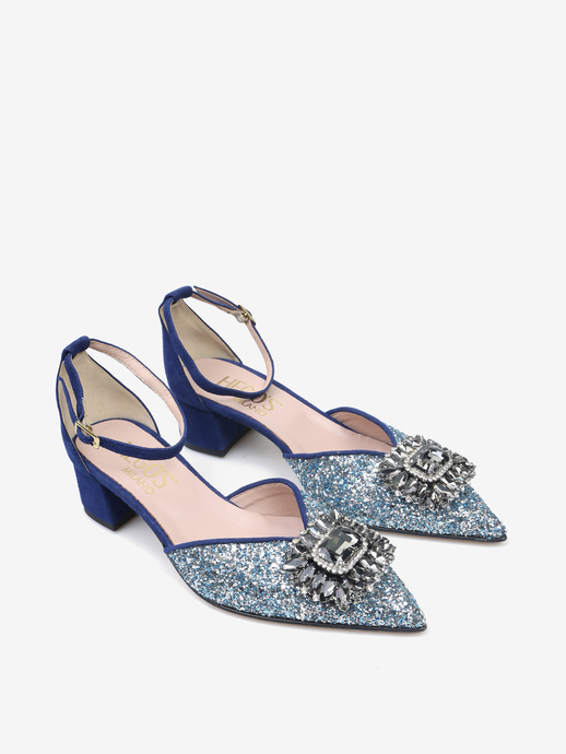 CZÓŁENKA HEGO'S Milano 1750 GLITTER 083 CELESTE