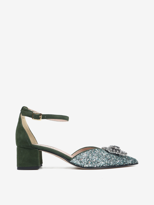 CZÓŁENKA HEGO'S Milano 1750 GLITTER 919 VERDE