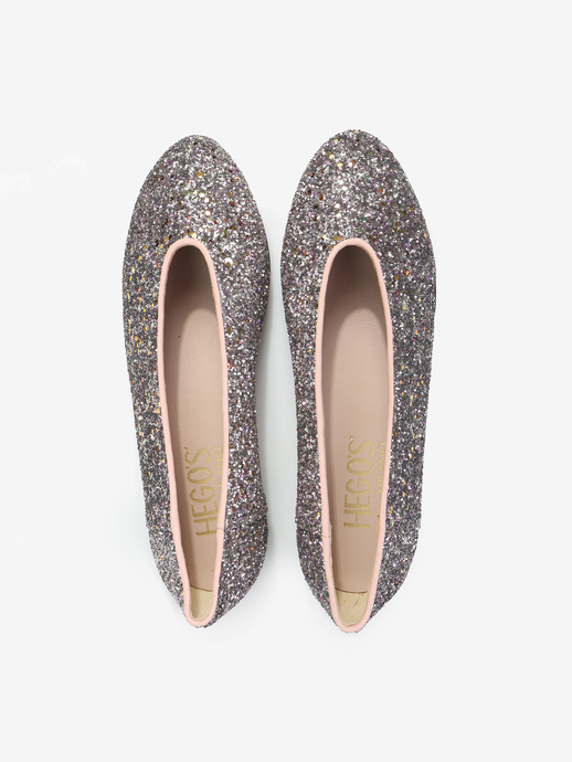 BALERINY HEGO'S Milano 1868 GLITTER LILLA
