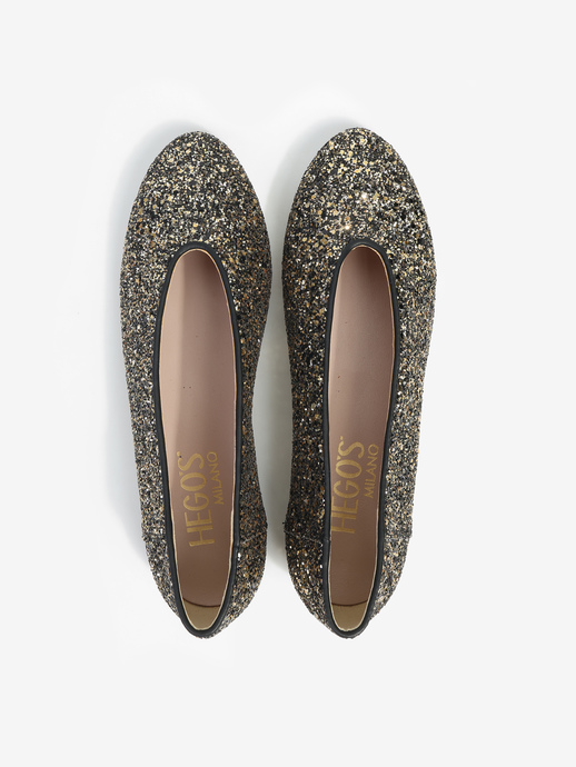 BALERINY HEGO'S Milano 1868 GLITTER PIRITE