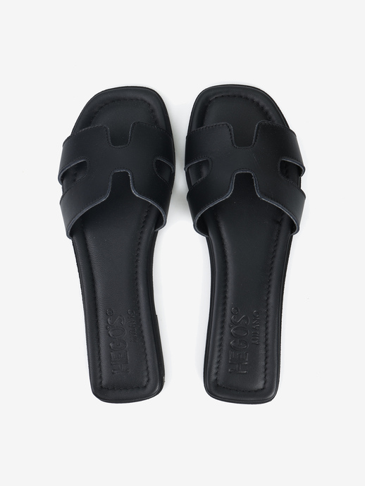 KLAPKI HEGO'S Milano NEW H NAPPA NERO