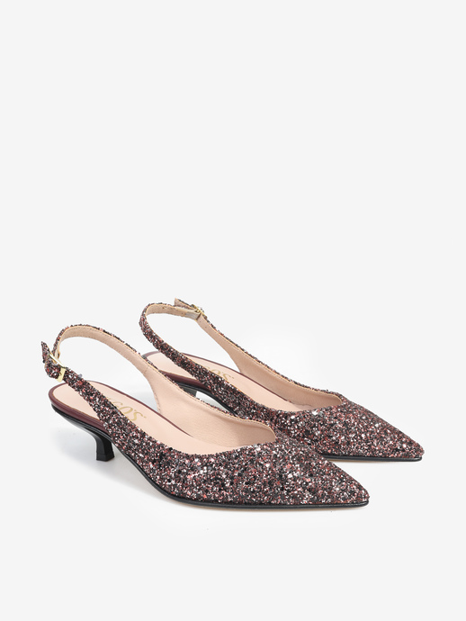 SZPILKI HEGO'S Milano 1913 GLITTER 146 BORDEAUX