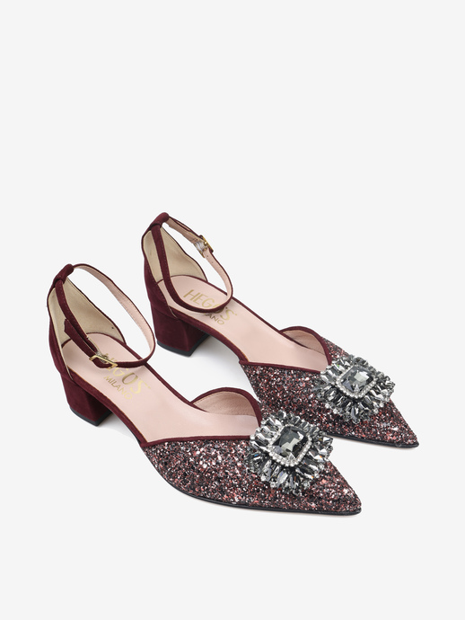CZÓŁENKA HEGO'S Milano 1750 GLITTER 146 BORDEAUX