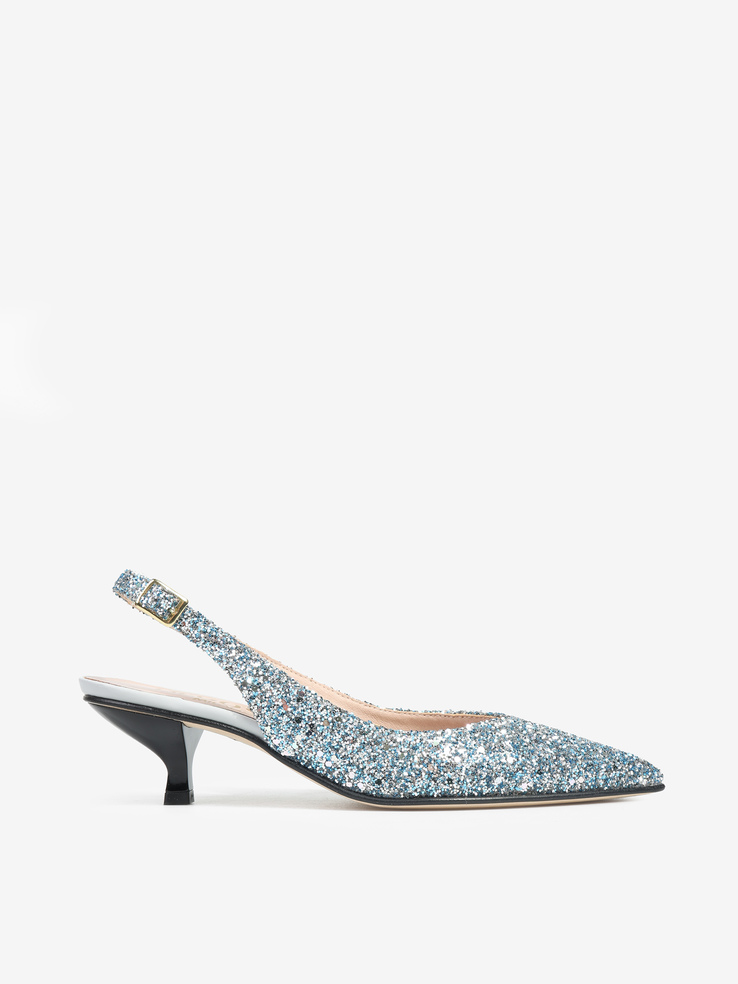 SZPILKI HEGO'S Milano 1913 GLITTER 083 CELESTE