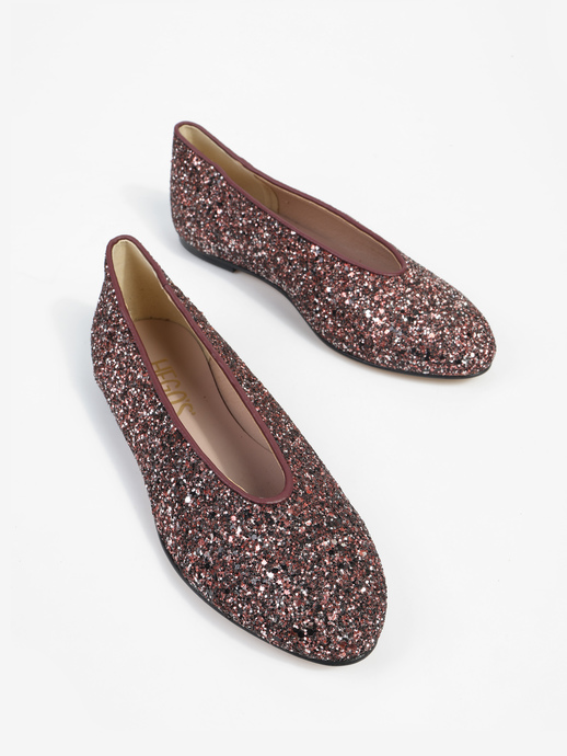BALERINY HEGO'S Milano 1868 GLITTER BORDO