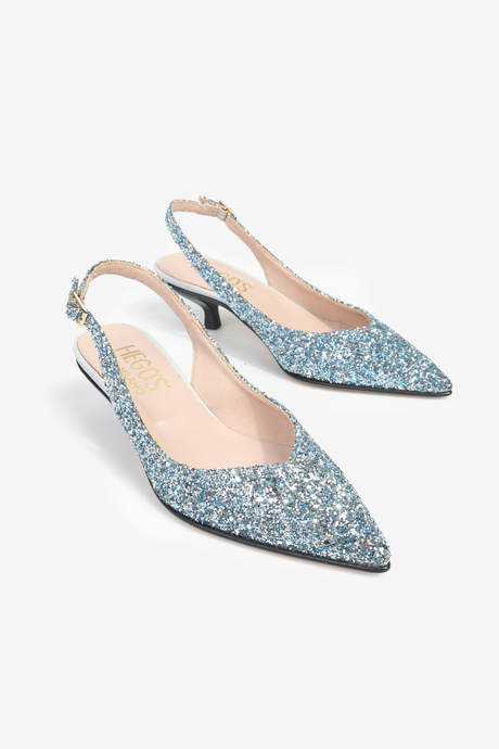 SZPILKI HEGO'S Milano 1913 GLITTER 083 CELESTE