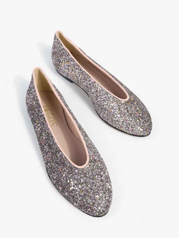 BALERINY HEGO'S Milano 1868 GLITTER LILLA