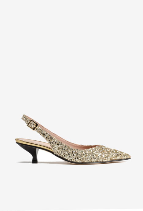 SZPILKI HEGO'S Milano 1913 GLITTER PLATINO