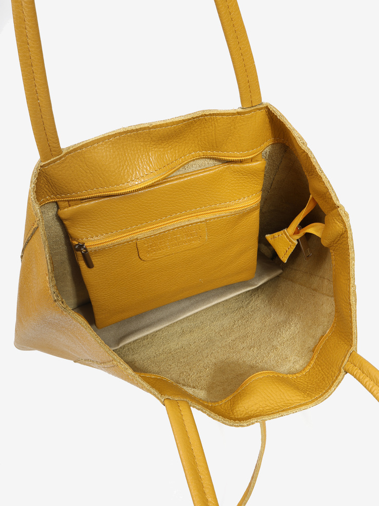 TOREBKA DAMSKA HEGO'S Milano 1607 MARTELLATO GIALLO