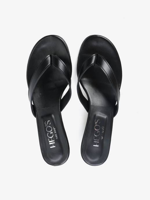 KLAPKI HEGO'S Milano 2486 NAPPA NERO