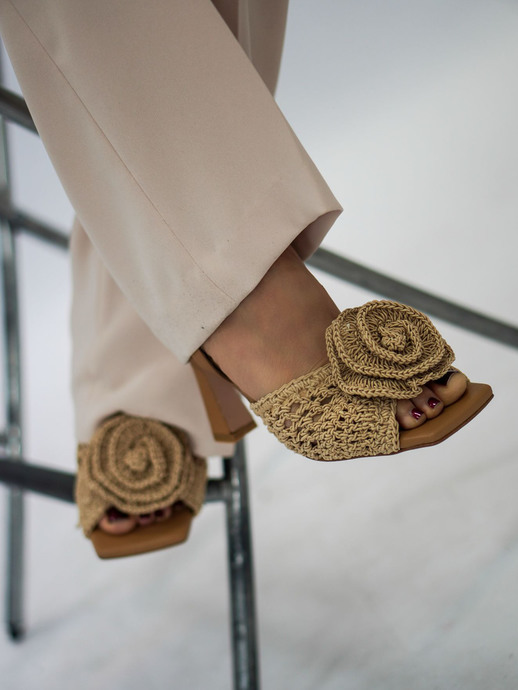 SANDAŁY HEGO'S Milano 25074-077R CROCHET NATURAL