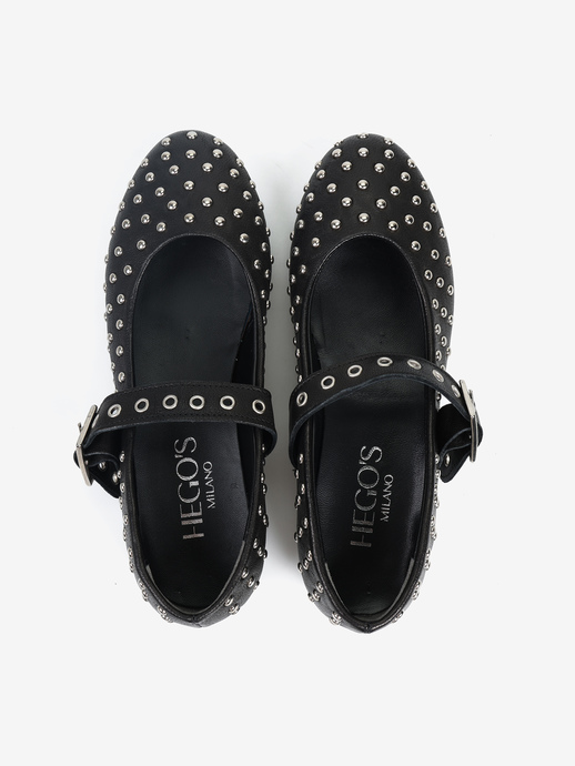 BALERINY HEGO'S Milano NB06 LAVATO NERO