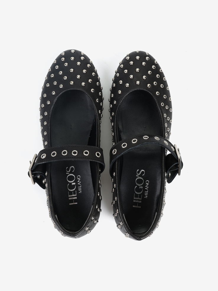 BALERINY HEGO'S Milano NB06 LAVATO NERO