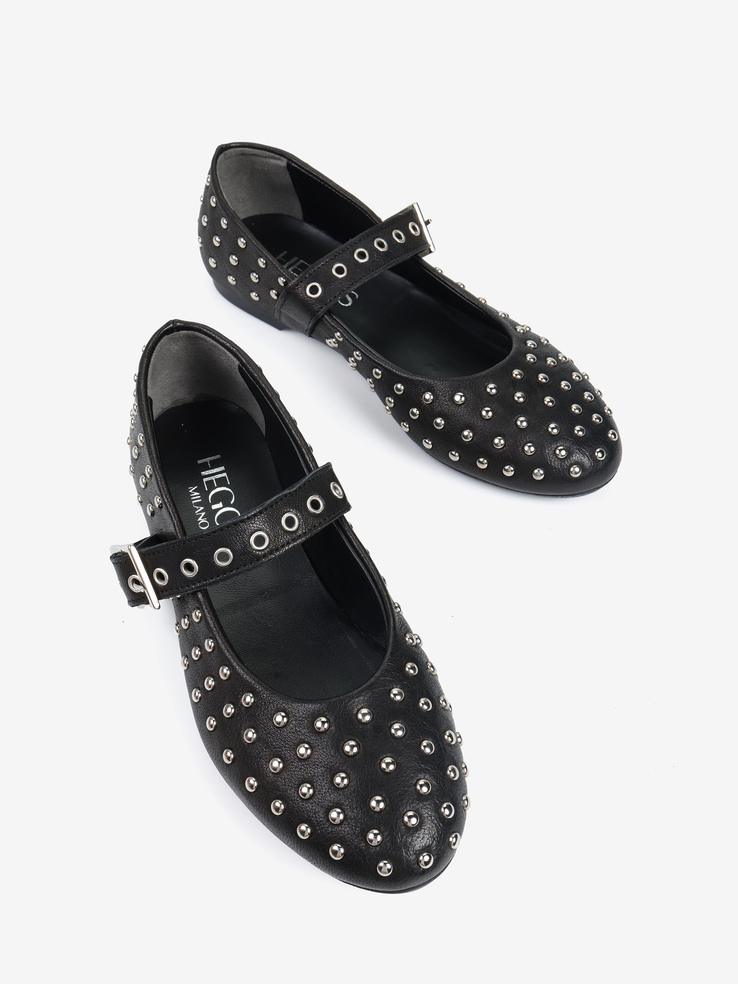 BALERINY HEGO'S Milano NB06 LAVATO NERO