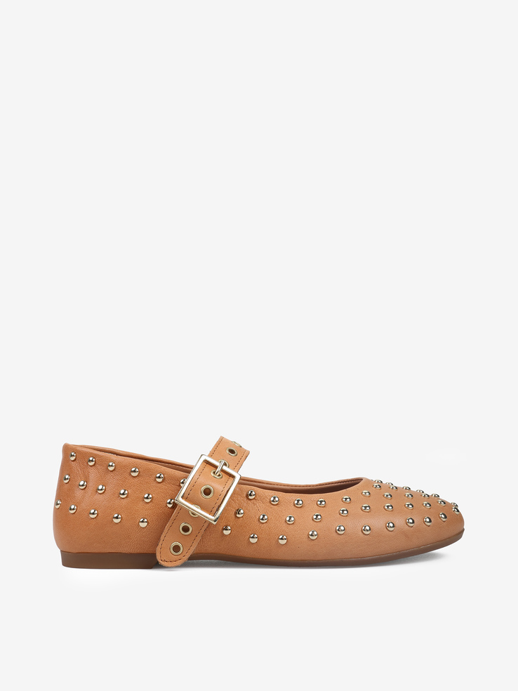 BALERINY HEGO'S Milano NB06 LAVATO CUOIO