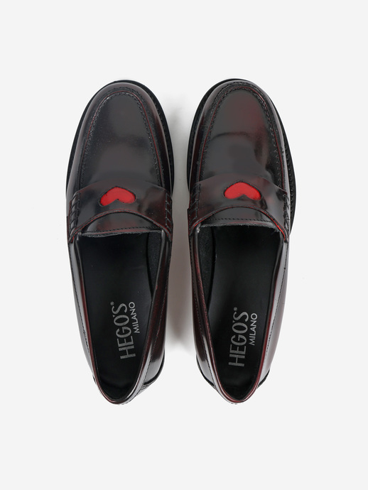MOKASYNY HEGO'S Milano ANGY ABRASIVATO BORDO/ROSSO