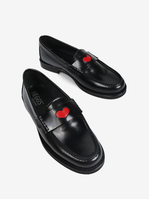 MOKASYNY HEGO'S Milano ANGY ABRASIVATO NERO/ROSSO