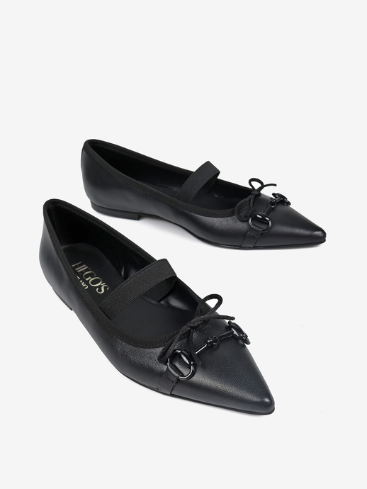 BALERINY HEGO'S Milano 2025 NAPPA NERO