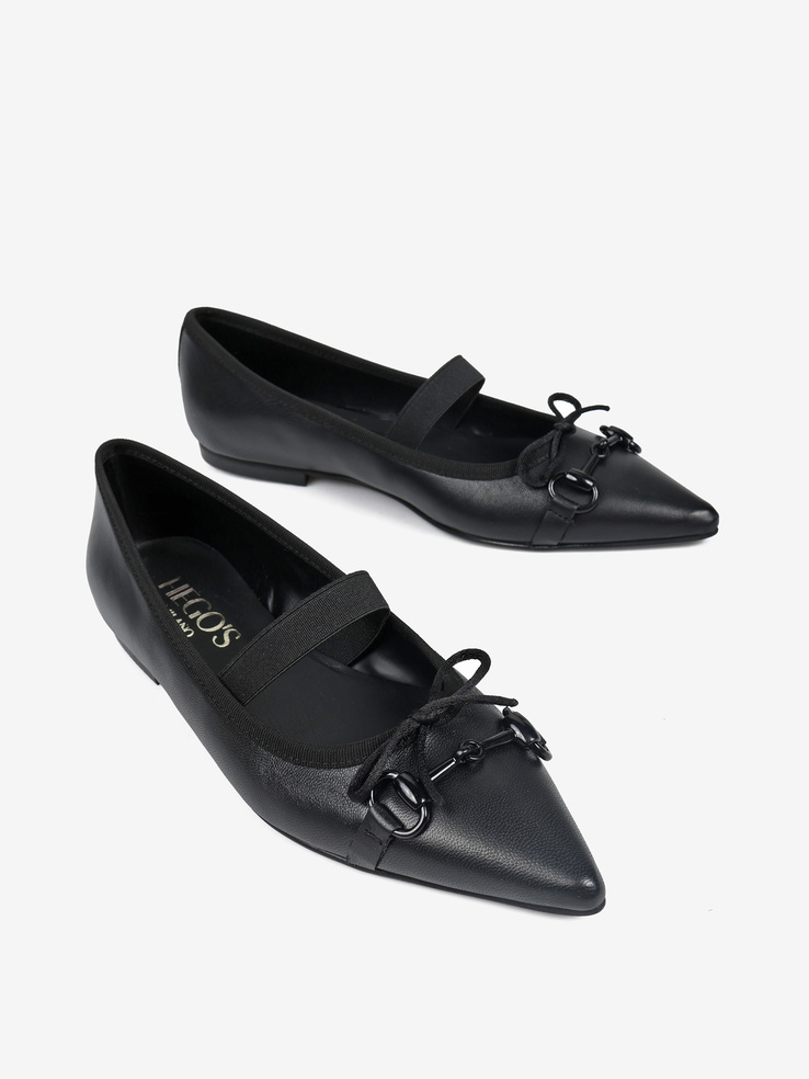 BALERINY HEGO'S Milano 2025 NAPPA NERO