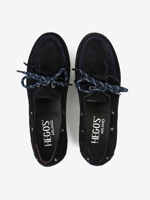 MOKASYNY HEGO'S Milano 90 CAMOSCIO NAVY