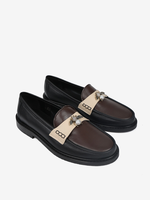 MOKASYNY HEGO'S Milano 2032 NAPPA NERO/T.MORO