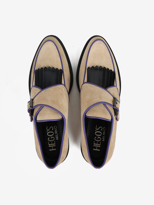 PÓŁBUTY HEGO'S Milano 1915-AB SILKY BEIGE/VIOLA