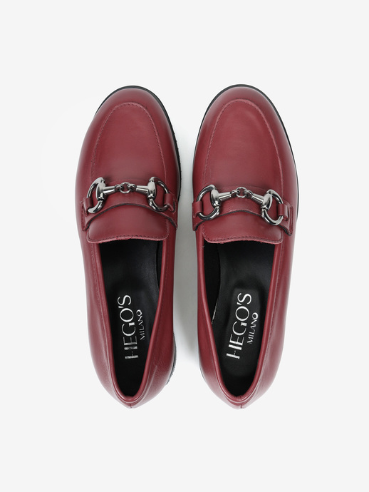 MOKASYNY HEGO'S Milano ALBA/M2 NAPPA BORDO