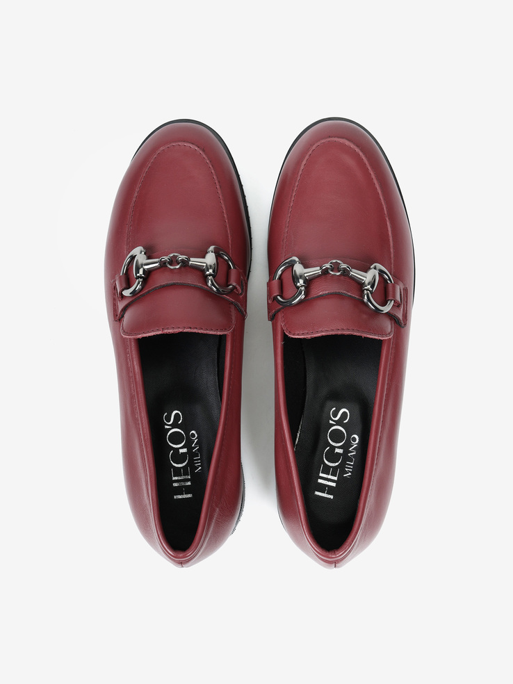MOKASYNY HEGO'S Milano ALBA/M2 NAPPA BORDO
