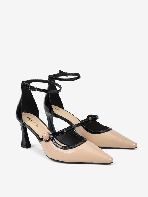SZPILKI HEGO'S Milano 2640-B1 GLOSSY SKIN/PRETO
