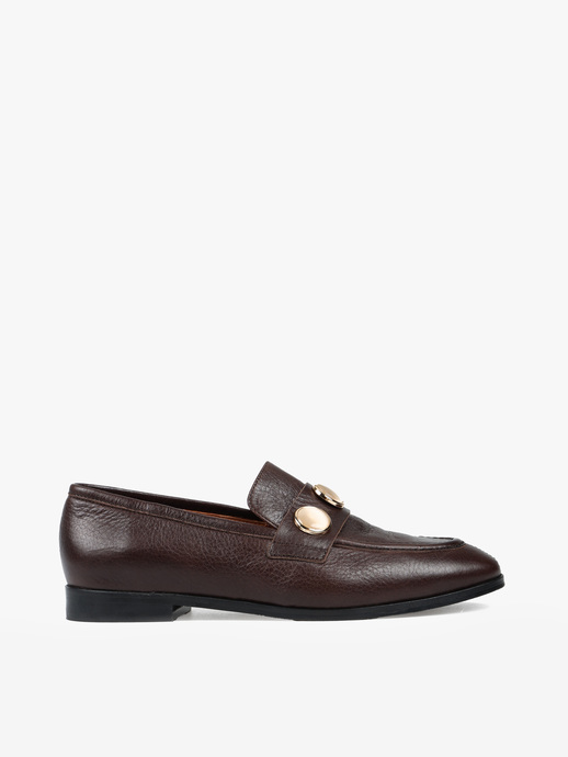 MOKASYNY HEGO'S Milano 25518-614A SARATOGA TESTA MORO