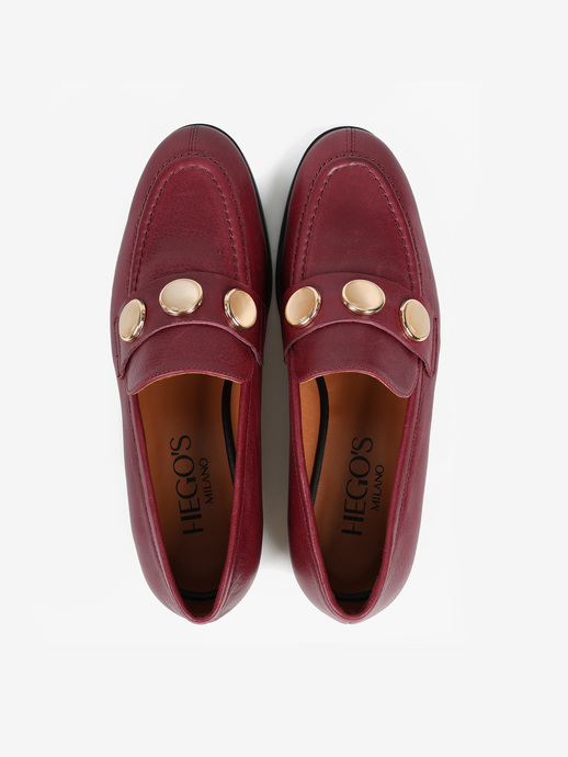 MOKASYNY HEGO'S Milano 25518-614A SARATOGA RUBINO