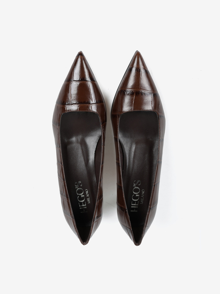 SZPILKI HEGO'S Milano R599 COCCO CAFFE