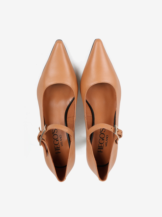 SZPILKI HEGO'S Milano 25553-458B NAPA VOLGA CAMEL