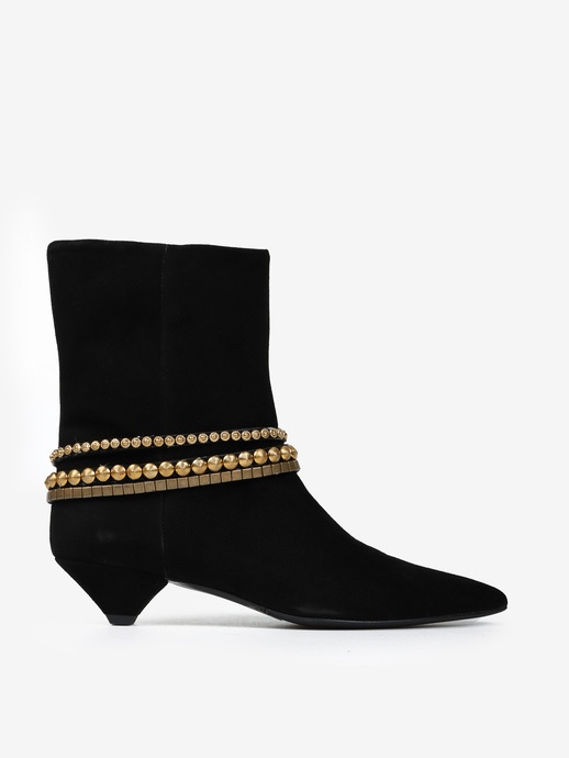 BOTKI HEGO'S Milano P1752 CAMOSCIO NERO