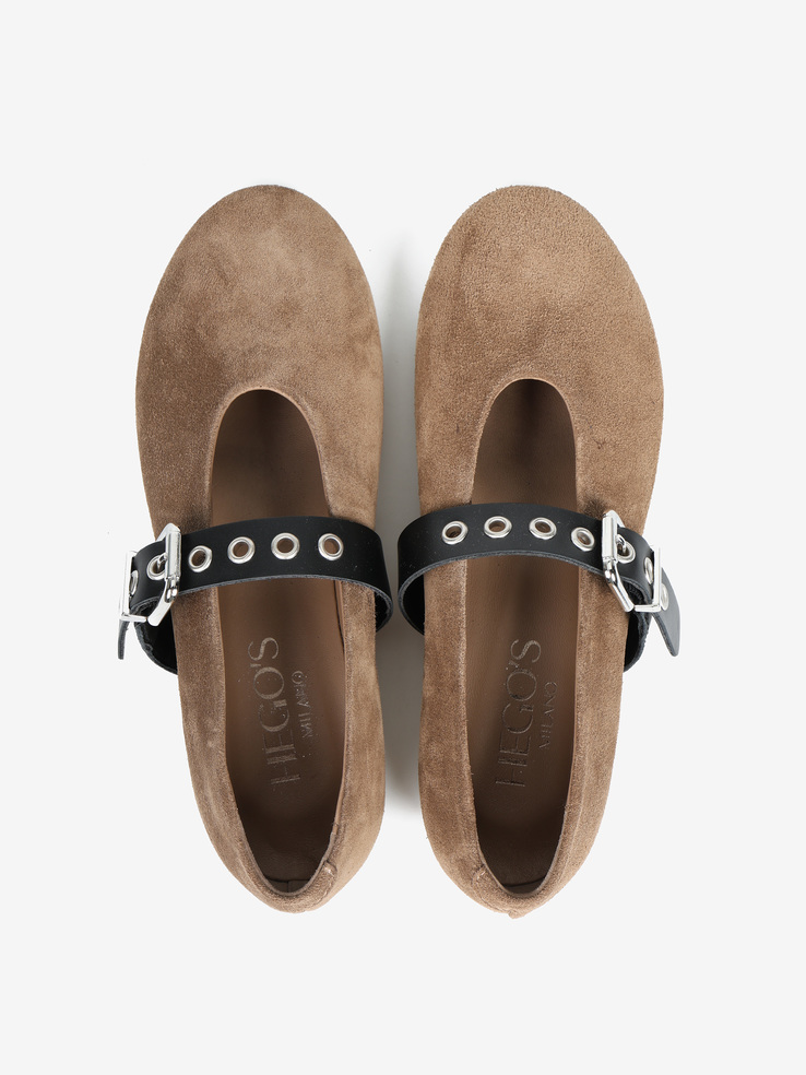BALERINY HEGO'S Milano 5234 CAMOSCIO TAUPE