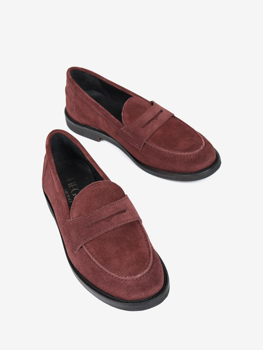 MOKASYNY HEGO'S Milano 5240 CAMOSCIO BORDEAUX