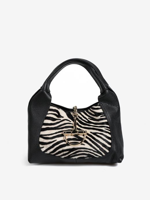 TOREBKA DAMSKA HEGO'S Milano 047A MARTELLATO NERO/ZEBRA